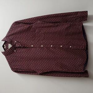 J. Crew Stretch Floral Secret Wash Shirting Slim Fit Men's Size Medium